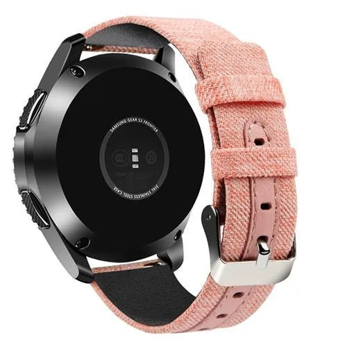 Sport Nylon Leather Strap for Samsung Galaxy Watch 46mm/Gear s3 watch band Casual Denim Canvas Replacement 22mm bracelte Belt|Watchbands|