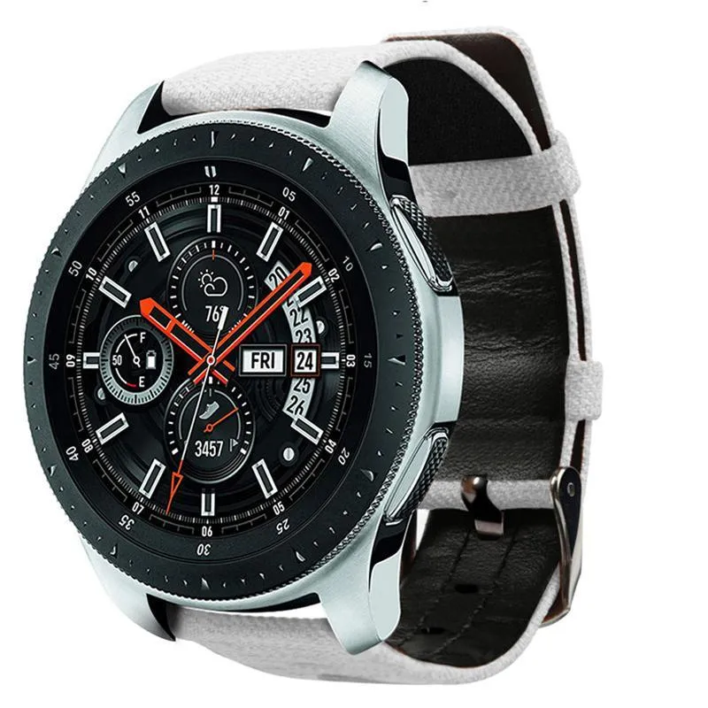 Sport Nylon Leather Strap for Samsung Galaxy Watch 46mm/Gear s3 watch band Casual Denim Canvas Replacement 22mm bracelte Belt|Watchbands|