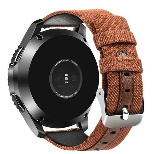 Sport Nylon Leather Strap for Samsung Galaxy Watch 46mm/Gear s3 watch band Casual Denim Canvas Replacement 22mm bracelte Belt|Watchbands|