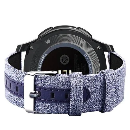 Sport Nylon Leather Strap for Samsung Galaxy Watch 46mm/Gear s3 watch band Casual Denim Canvas Replacement 22mm bracelte Belt|Watchbands|