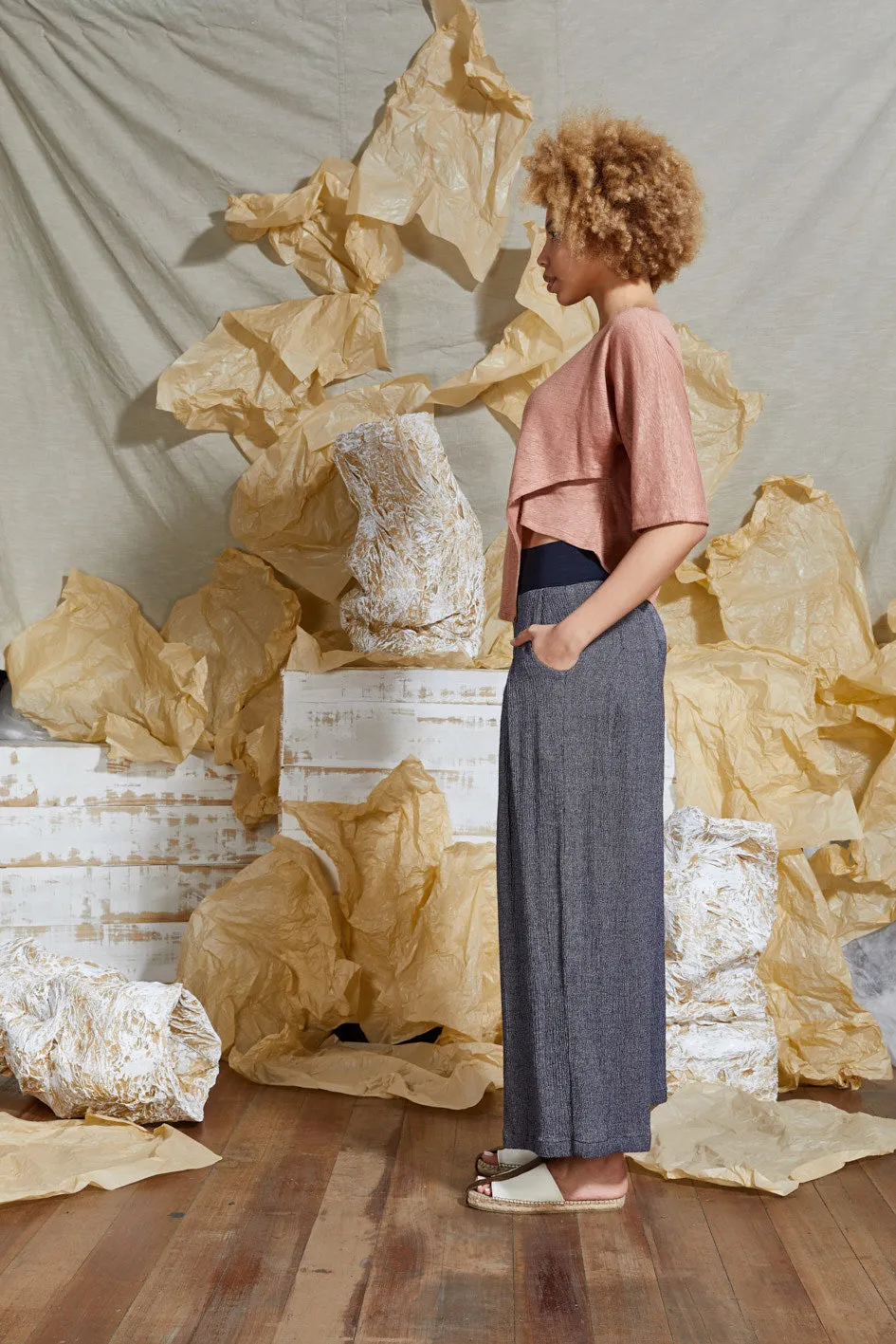 S/S 20 LESI WRAP TOP - CORAL