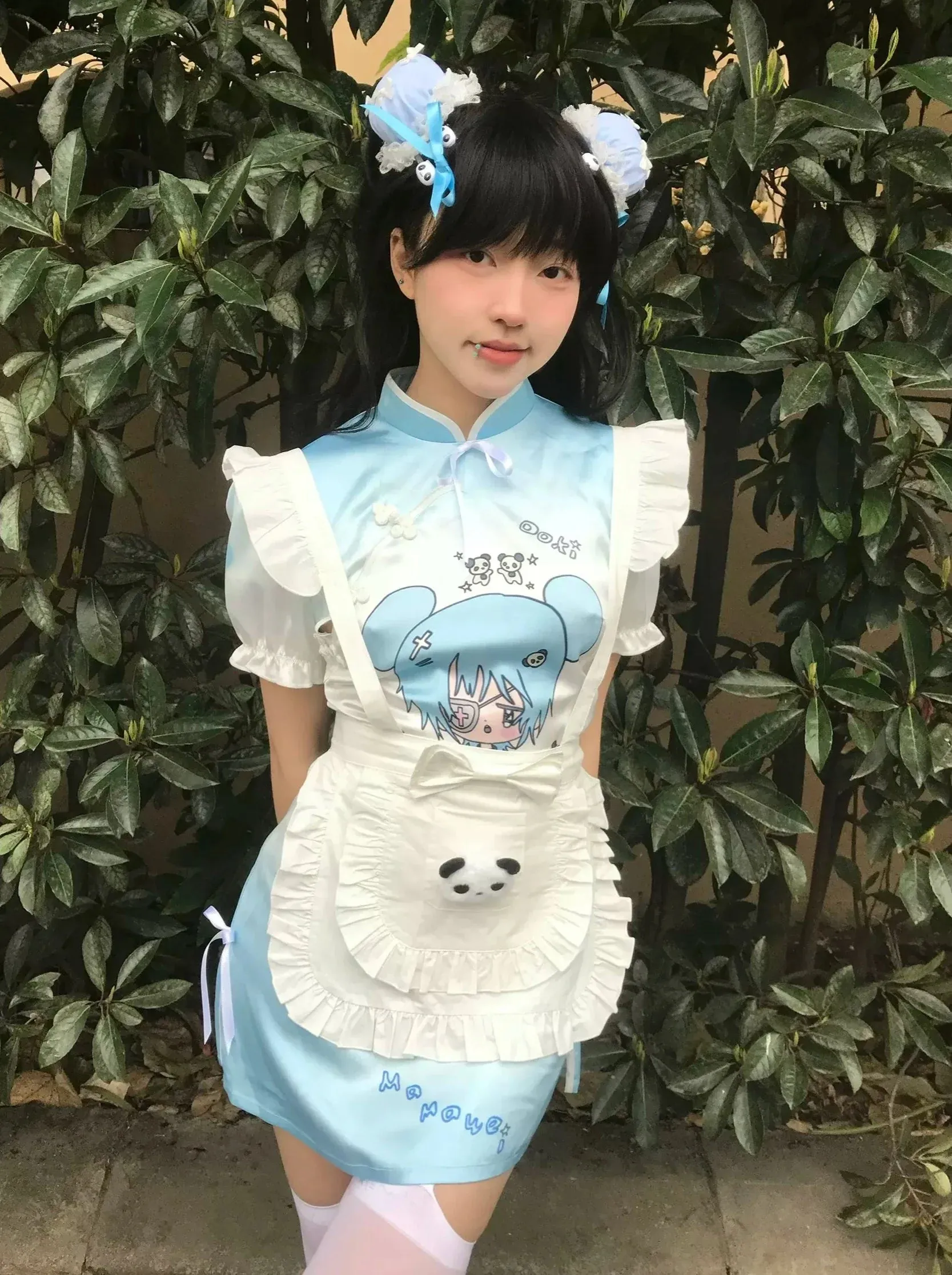 Subculture Apron Dress Blue Tight   Girl