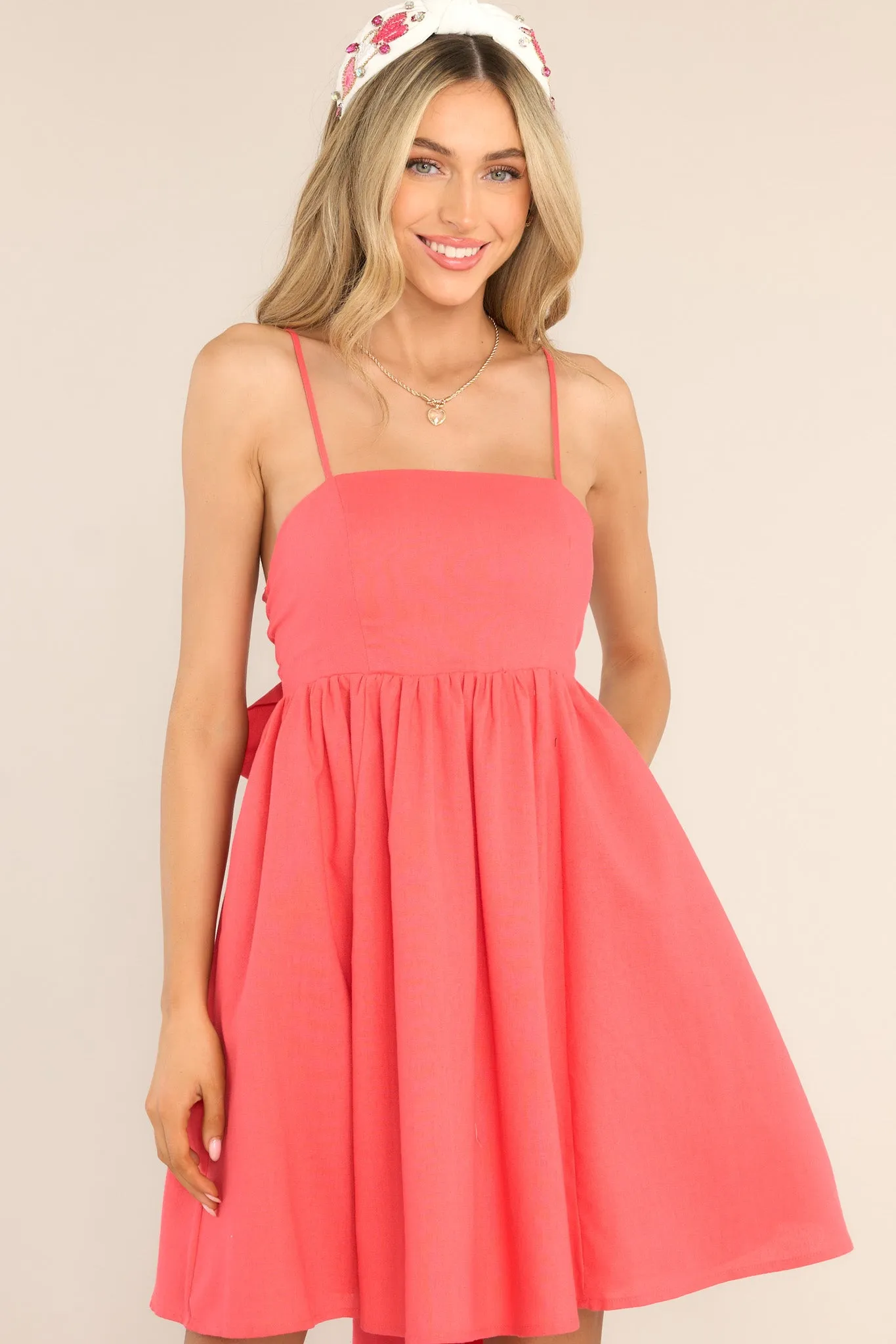 Take The High Road Coral Dress