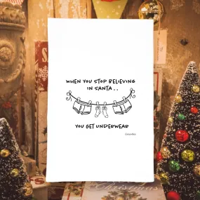 Tea Towel: Underwear From Santa