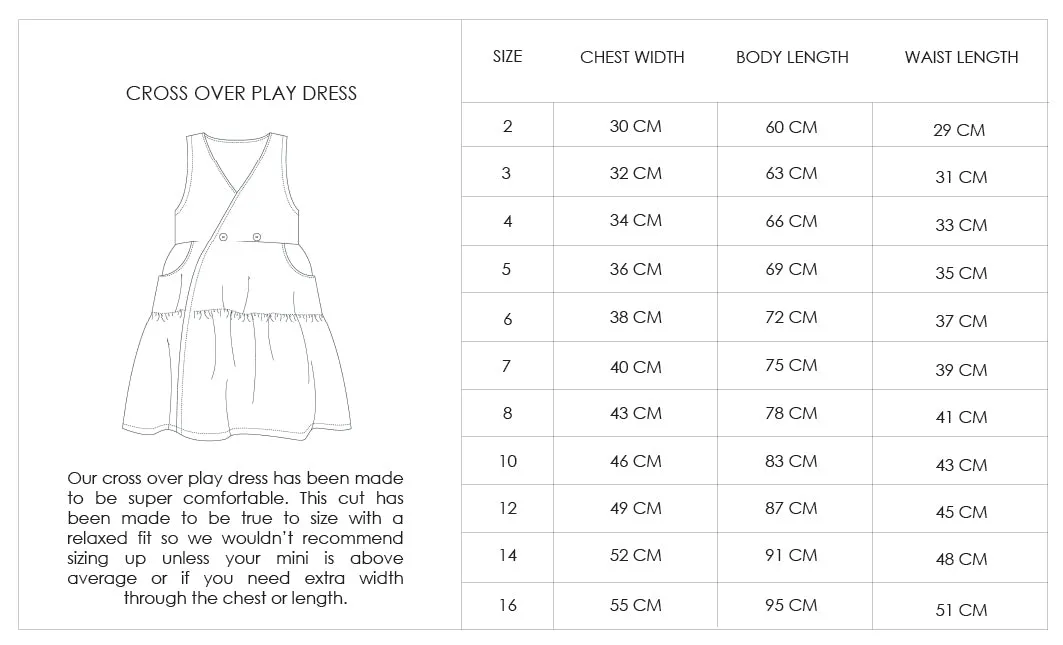 TGC Checker Muslin Cross Over Play Dress