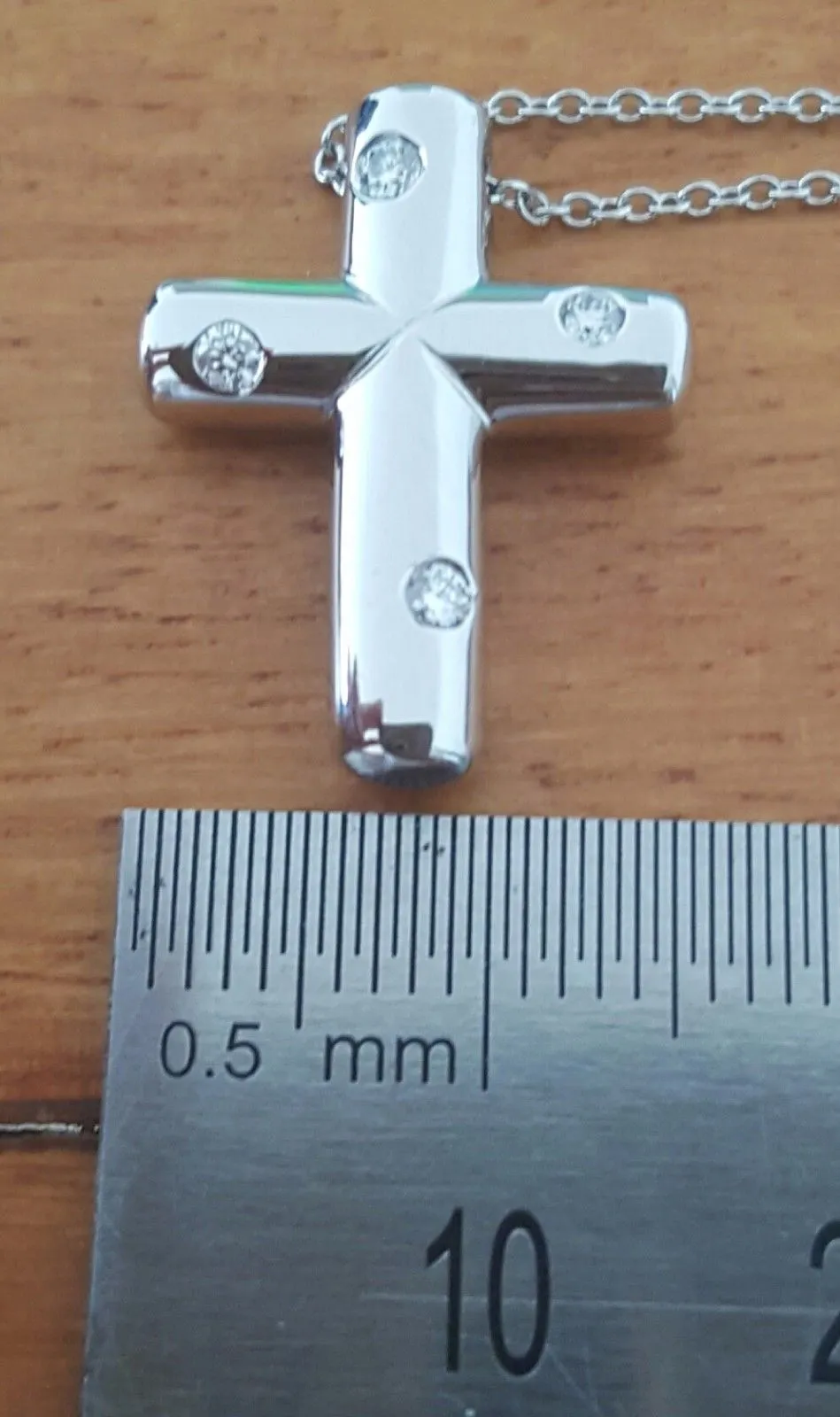 Tiffany & Co. Solid Platinum and Diamond Etoile Cross Necklace/Pendant