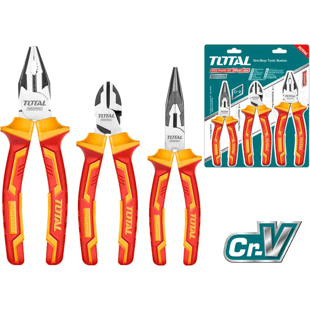 Total THT2K0302 3pcs Insulated Plier Set