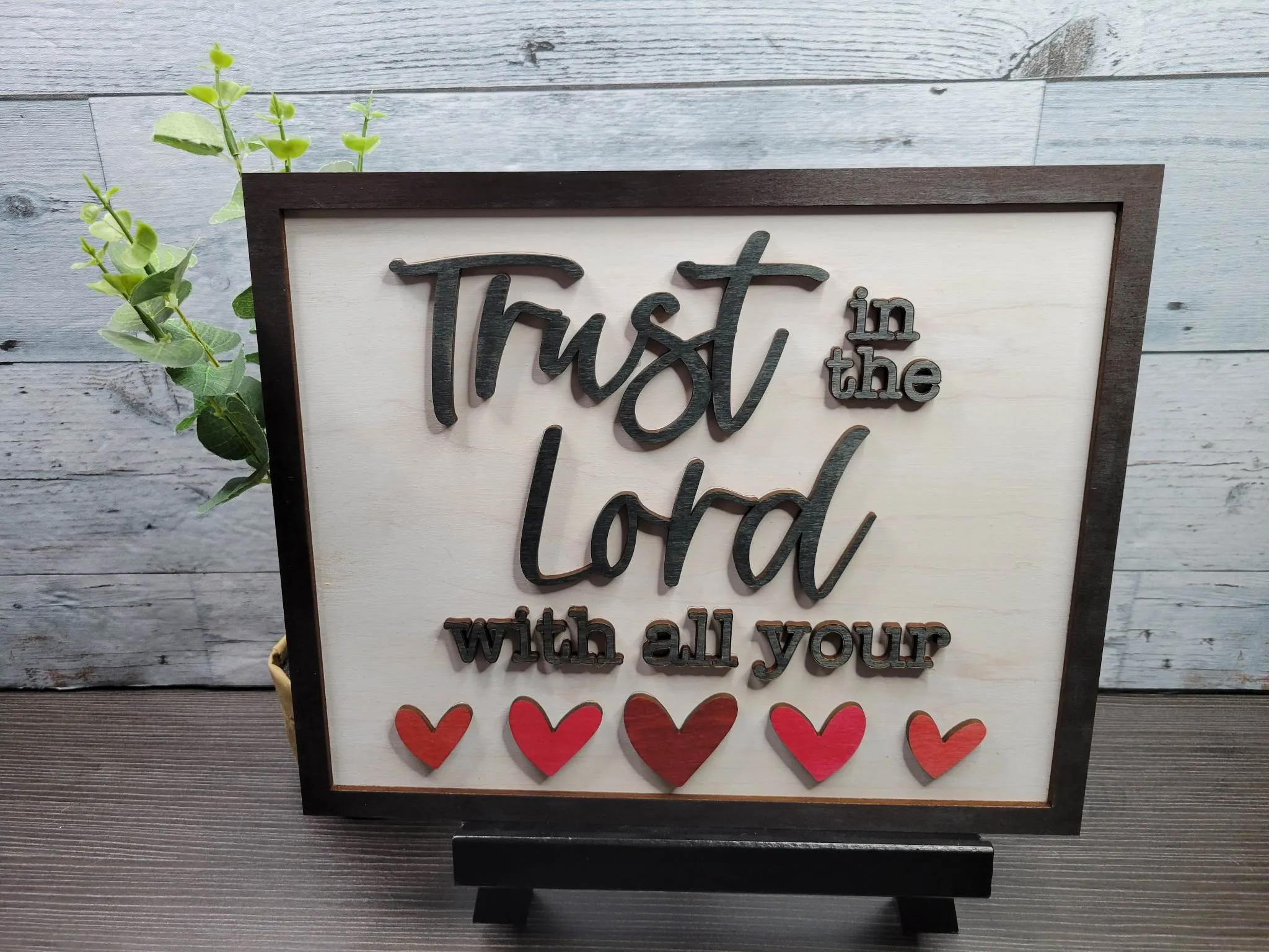 Trust in the Lord with All your Heart SVG Laser Ready File Glowforge