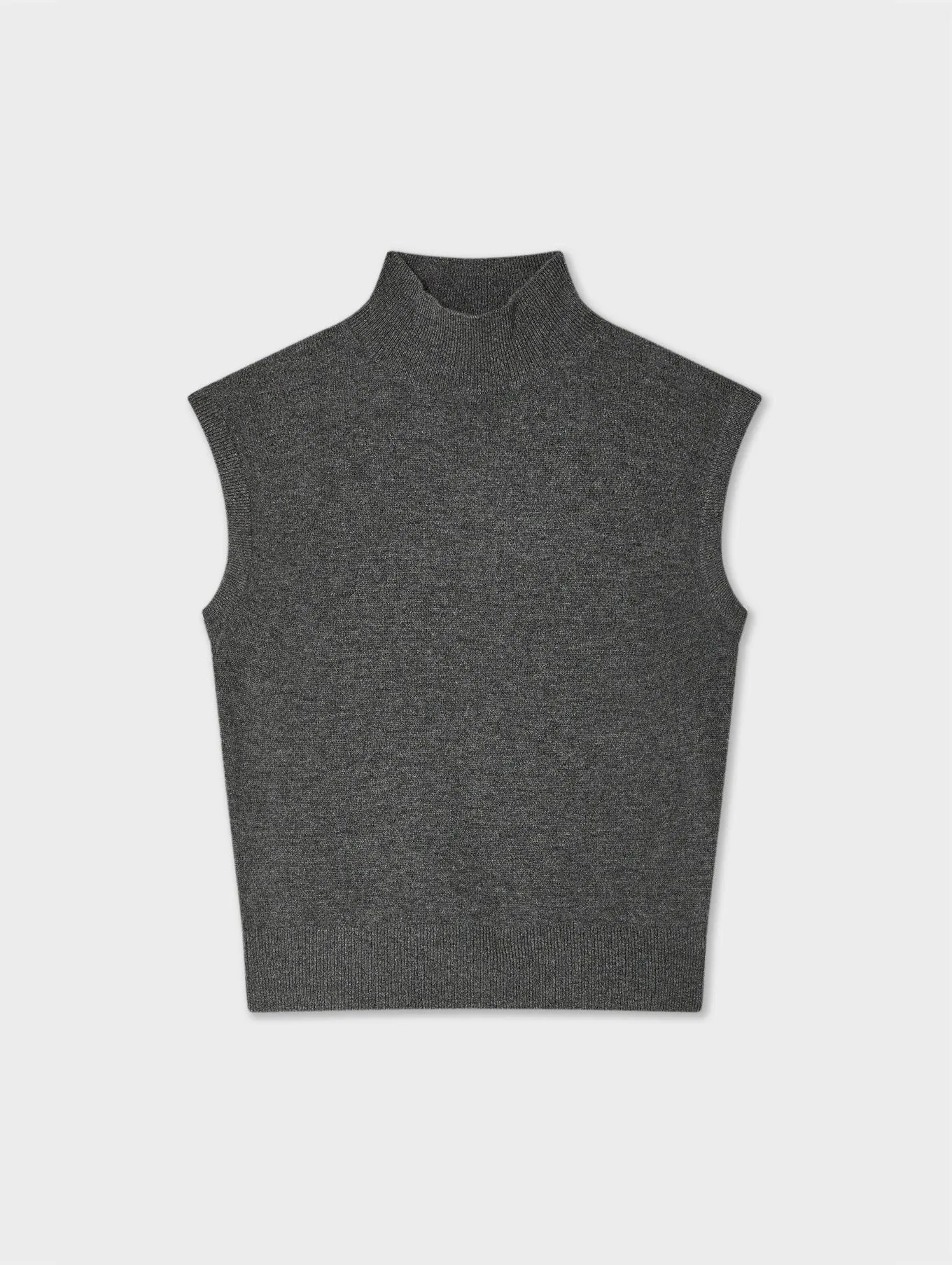 White   Warren Cashmere Sleeveless Mockneck 21067