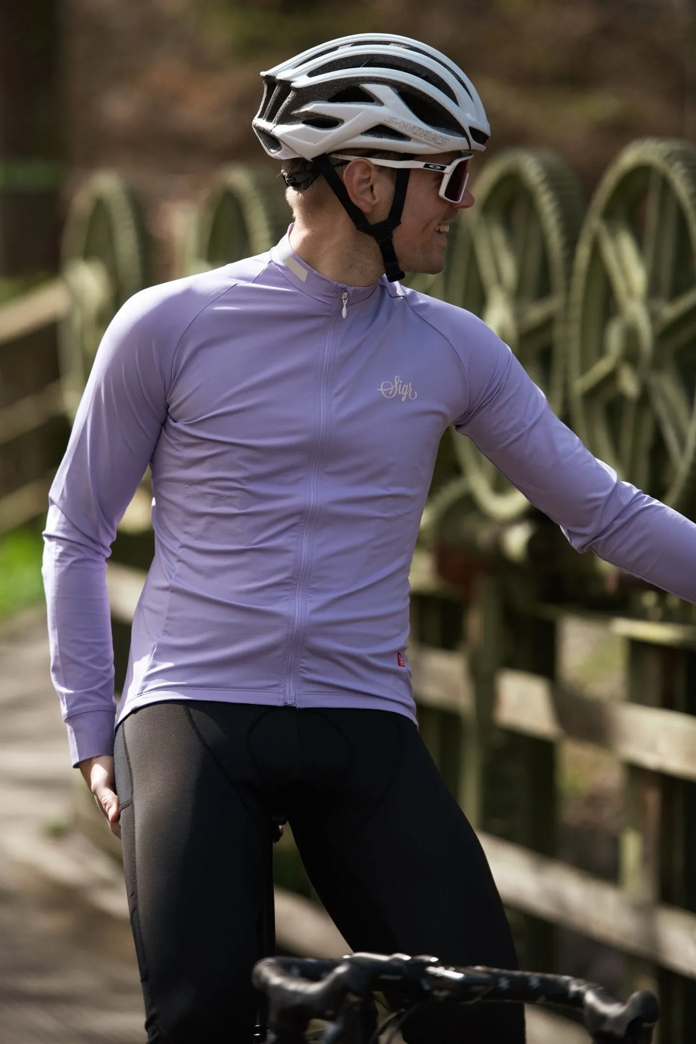 Wildflower Light Purple Men's Long Sleeved Jersey