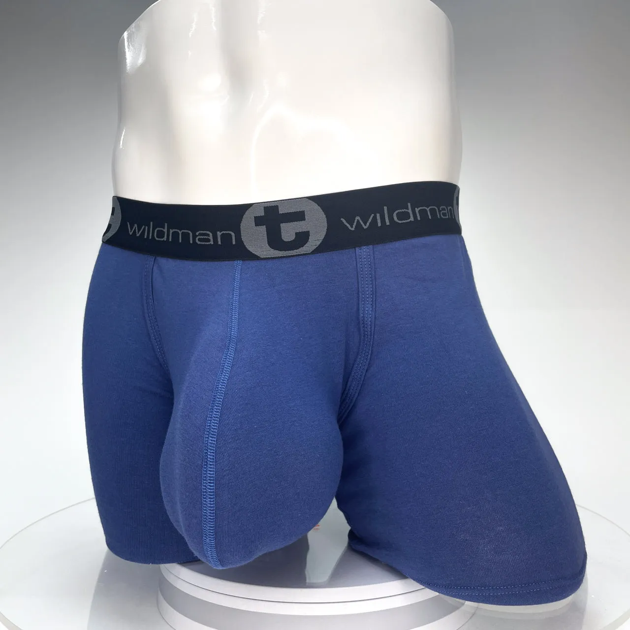WildmanT Cotton Monster Cock 5" Inseam Boxer Brief Dark Blue