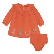 Wrangler Baby Girls Coral Trapeze Dress