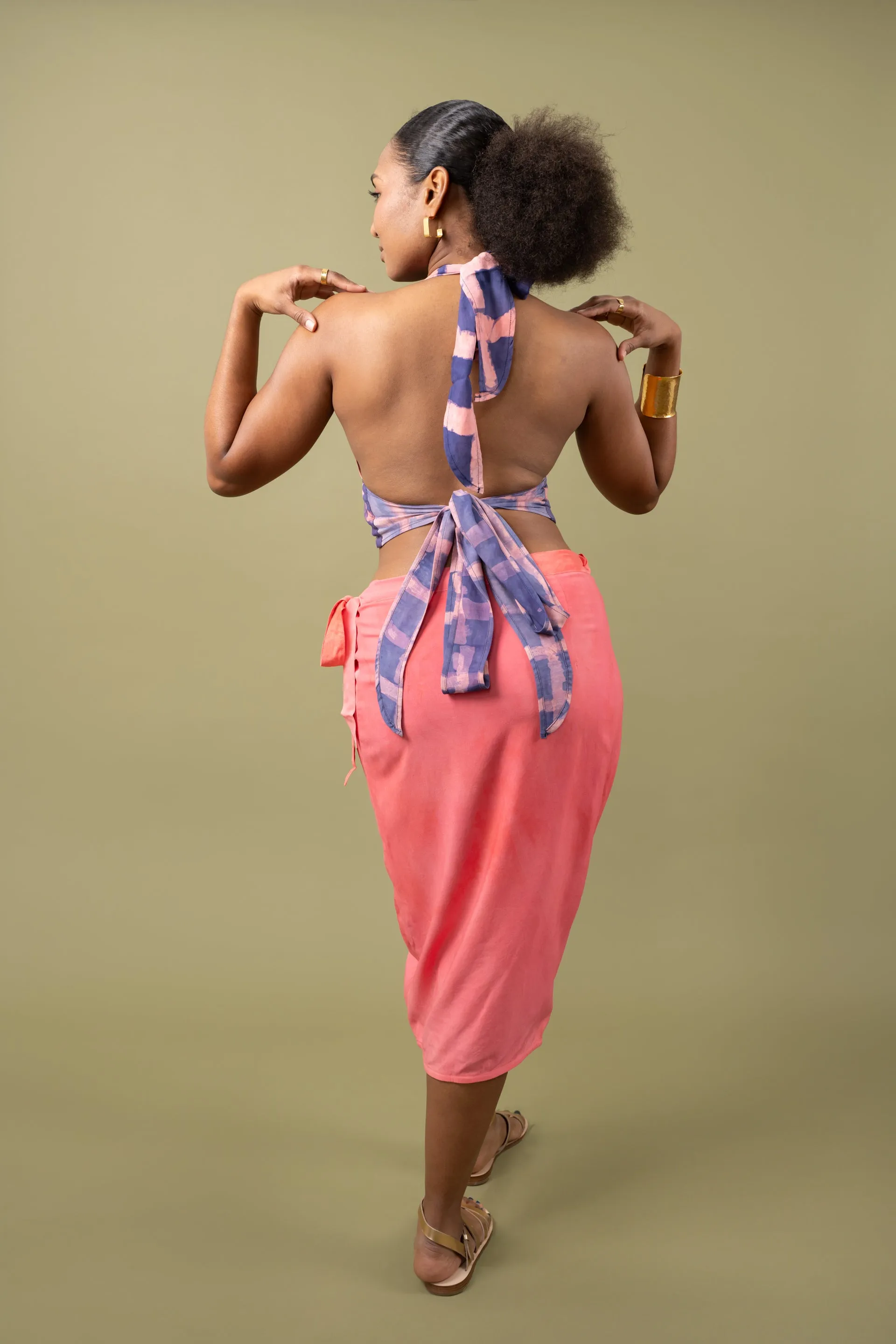 Wrap Skirt - Coral Pink